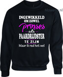 Prinses als paardrijdster 2 kleuren opdruk Sweater div.kleuren SP088
