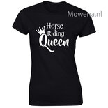 Dames shirt horse riding Queen vk div.kleuren ptd091