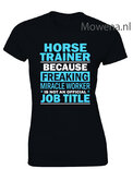 Damesshirt horsetrainer job title 2 kleuren ptd095