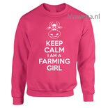Keep calm farming girl  sweater BOER001