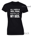 All I need is wifi,food,netflix my bed div.kleuren LFDT 020 vk