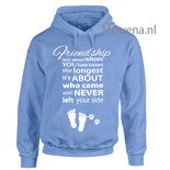 Hoodie friendship isn't about whom you have known opdruk voorkant PV0107