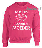 Sweater werelds beste paardenmoeder keuze uit voor of achterkant opdruk SP114