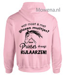Hoodie glazen muiltjes deze prinses draagt paardrijlaarzen PH0120