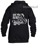 Kids Hoodie she was born to ride horses KH0100