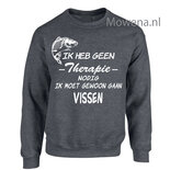 Sweater Geen therapie nodig vissen SV001