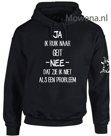 Hoodie ik ruik naar geit BH0008 vk