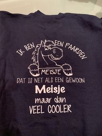 BF Paardenmeisje Sweater navy maat 164