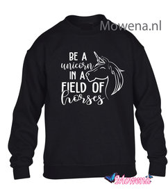 Kids Sweater be a unicorn in a field of horses  KH0109 Kids Sweater be a unicorn in a field of horses  KH0109