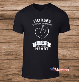 Unisex horses leave hoof prints forever on your heart ptu0078