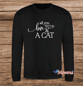 Sweater all you need is love & a cat Poes0005