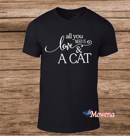 Unisex all you need is love & a cat Poes0005
