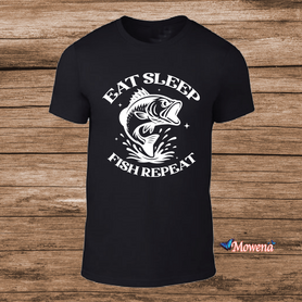 Unisex eat sleep fish repeat vtu004