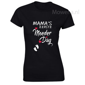 wit of keuze kleur hartjes Mama's eerste moederdag td0063