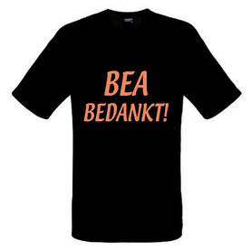 Bea bedankt zwart