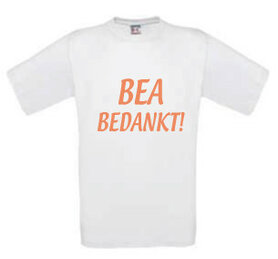 Bea bedankt wit