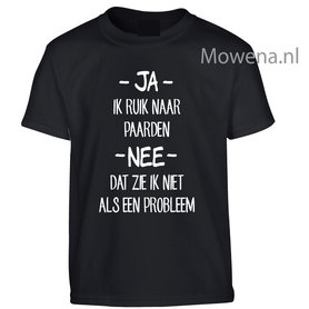 Ik ruik naar paarden shirt kids KTP0095 Ik ruik naar paarden shirt kids KTP0095
