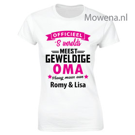 's werelds meest geweldige oma 2 kleuren opdruk LFD018