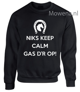 Sweater niks keep calm gas erop  SP0010