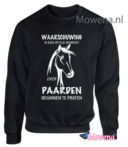 Sweater Waarschuwing over paarden te praten SP0139