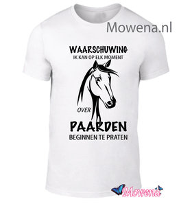 Unisex Waarschuwing over paarden te praten ptu139