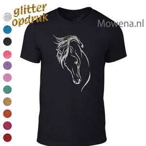 Unisex glitteropdruk t-shirt div kleuren ptu011