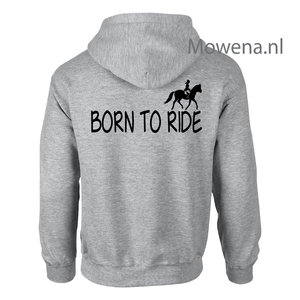 Hoodie born to ride achterkant opdruk div kleuren KH0082