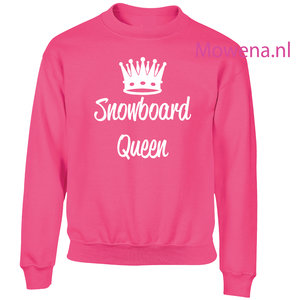 Kids sweater snowboard queen vk opdruk div kleuren KHW0069