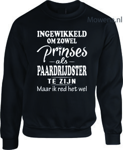 Prinses als paardrijdster Sweater div.kleuren SP088