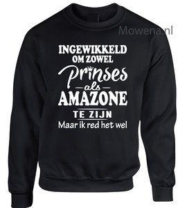 Prinses als amazone Sweater div.kleuren SP089