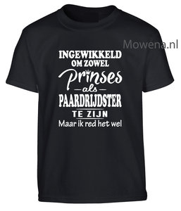 Prinses als paardrijdster kids shirt div. kleuren KTP0088