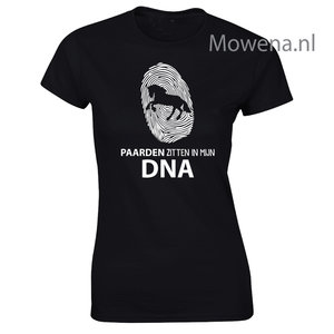 Paarden zitten in myn DNA Dames shirt div.kleuren ptd099