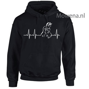 Hartslag Paard/hond/poes hoodie P0101