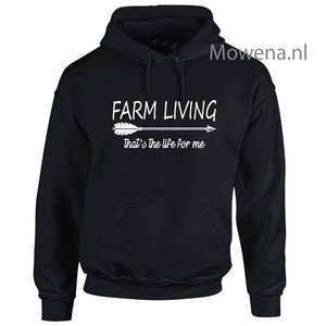 hoodie  farming living that's the life for me div kleuren  BOER004