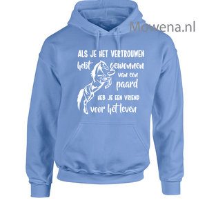 Humaan plotseling moeilijk Paarden hoodie, t-shirt, polo of sweater It was love at first ride - mowena