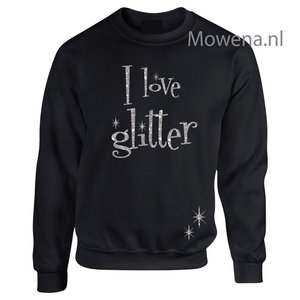 Glitterkleur opdruk naar keuze sweater LFS017