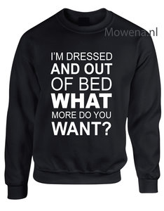 I'm dressed and out of bed what more do you want sweater vk LFS019