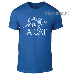 unisex all you need is love & a cat poesu005