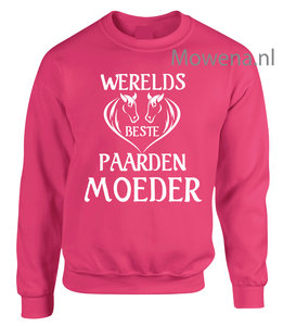 Sweater werelds beste paardenmoeder keuze uit voor of achterkant opdruk SP114