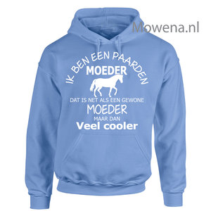 Hoodie paardenmoeder maar dan veel cooler voor of achterkant opdruk mogelijk PH0115