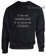 Sweater  ik ben niet onhandelbaar SLDF0024