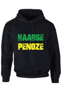 Hoodie zwart/groen/geel