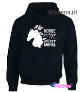 hoodie horse is my spirit animal PH0143
