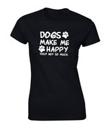 Dogs make me happy dames div kleuren