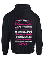 Oma zwart/wit/fluor roze