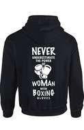 Woman with boxing gloves