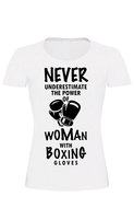 Woman with boxing gloves