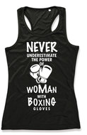 Woman with boxing gloves