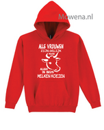 Alleen de beste vrouwen melken koeien hoodie kids