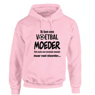 Stoere voetbalmoeder pink/zwart